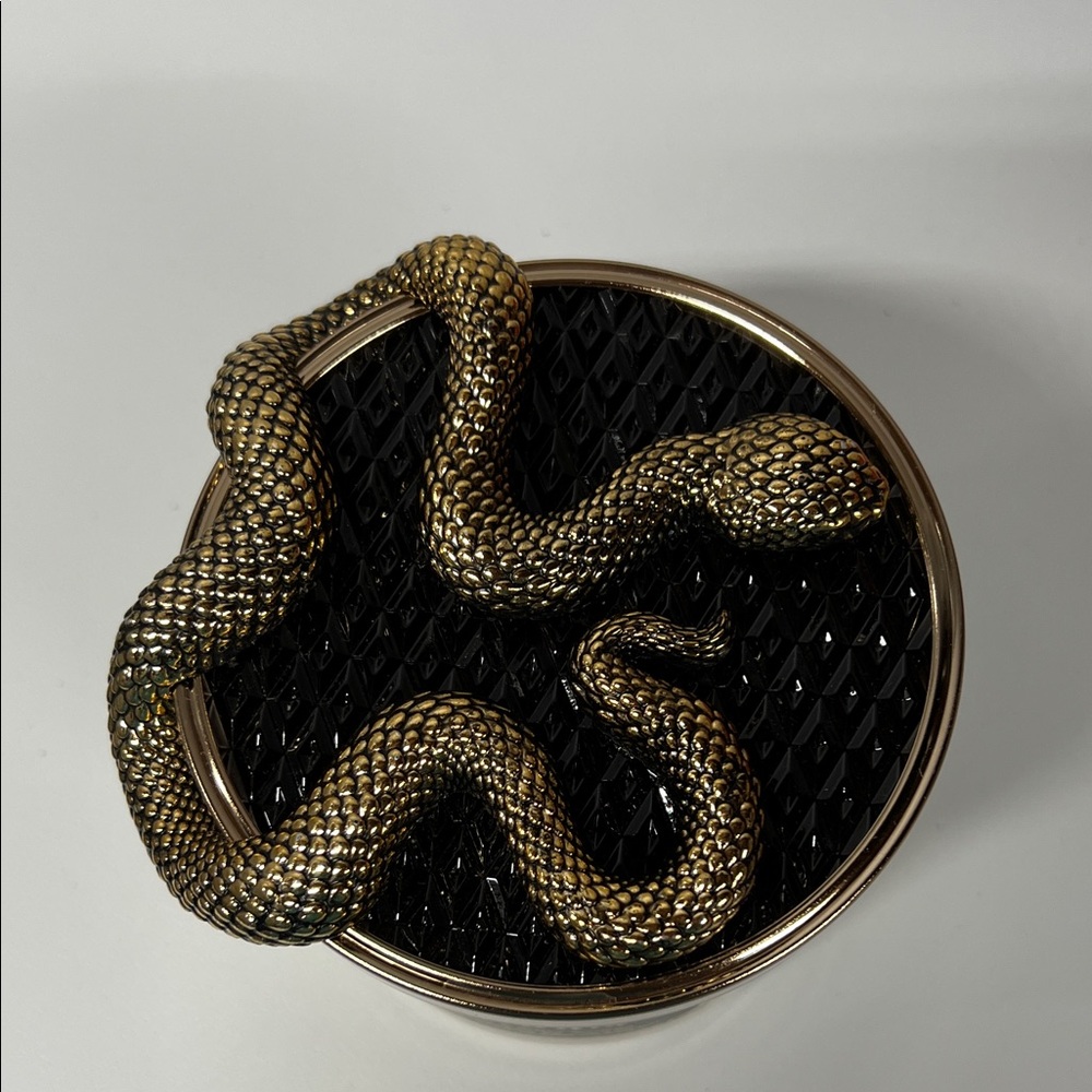 Bath & Body Works Vanilla Woods Candle with Snake Accent - Picture 2 of 4